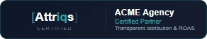 Attriqs Certified Partner embeddable badge